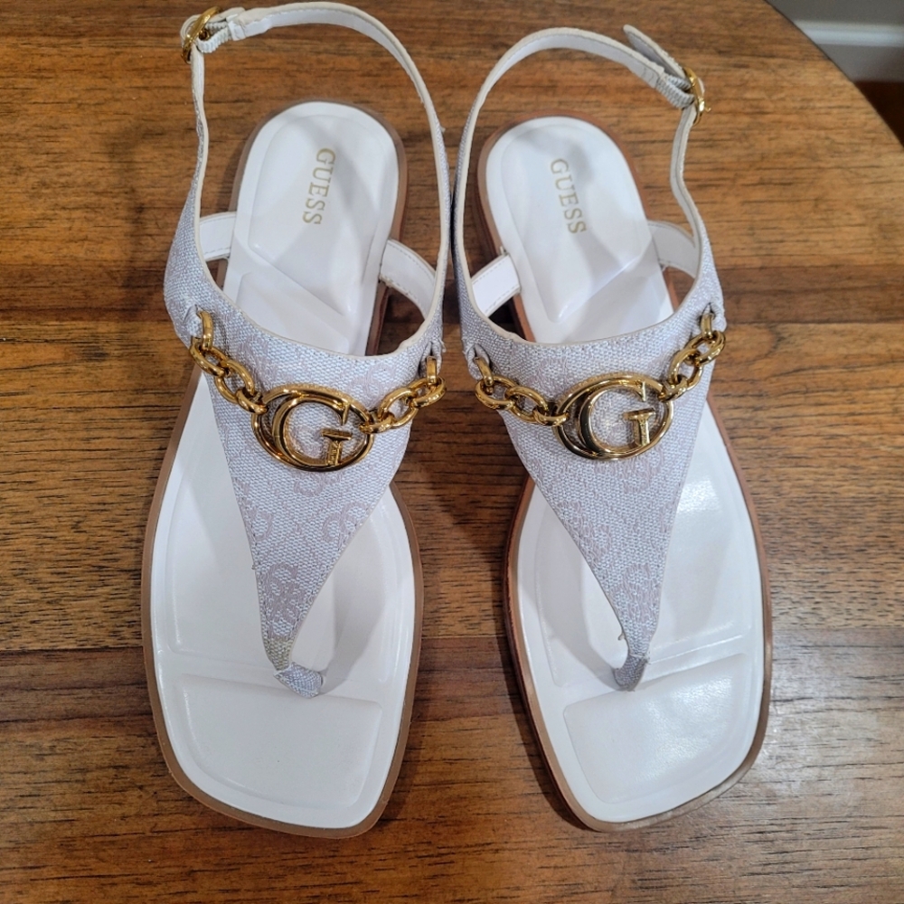Guess woman sandals faux leather size 8 - Picture 1 of 11